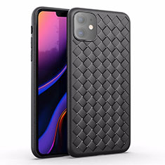 Silikon Hülle Handyhülle Gummi Schutzhülle Leder Tasche S01 für Apple iPhone 11 Schwarz