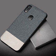 Silikon Hülle Handyhülle Gummi Schutzhülle Leder Tasche S01 für Huawei Honor 10 Lite Grau
