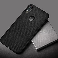 Silikon Hülle Handyhülle Gummi Schutzhülle Leder Tasche S01 für Huawei Honor 10 Lite Schwarz