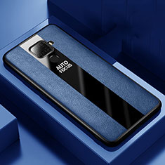 Silikon Hülle Handyhülle Gummi Schutzhülle Leder Tasche S01 für Huawei Mate 30 Lite Blau