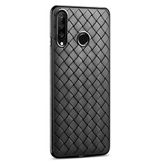 Silikon Hülle Handyhülle Gummi Schutzhülle Leder Tasche S01 für Huawei Nova 4e Schwarz