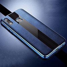 Silikon Hülle Handyhülle Gummi Schutzhülle Leder Tasche S01 für Huawei P Smart+ Plus Blau