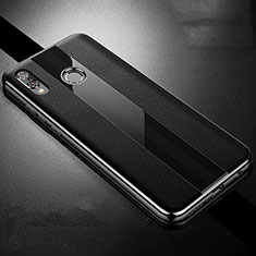 Silikon Hülle Handyhülle Gummi Schutzhülle Leder Tasche S01 für Huawei P Smart+ Plus Schwarz