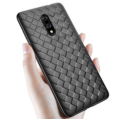 Silikon Hülle Handyhülle Gummi Schutzhülle Leder Tasche S01 für OnePlus 7 Schwarz