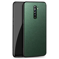 Silikon Hülle Handyhülle Gummi Schutzhülle Leder Tasche S01 für Oppo Reno2 Grün