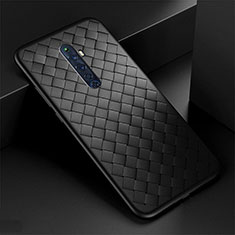 Silikon Hülle Handyhülle Gummi Schutzhülle Leder Tasche S01 für Oppo Reno2 Z Schwarz