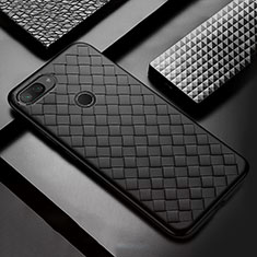 Silikon Hülle Handyhülle Gummi Schutzhülle Leder Tasche S01 für Xiaomi Mi 8 Lite Schwarz