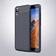 Silikon Hülle Handyhülle Gummi Schutzhülle Leder Tasche S01 für Xiaomi Redmi 7A Blau