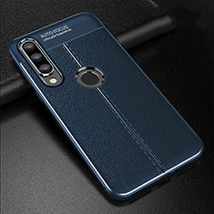 Silikon Hülle Handyhülle Gummi Schutzhülle Leder Tasche S02 für Huawei P30 Lite Blau
