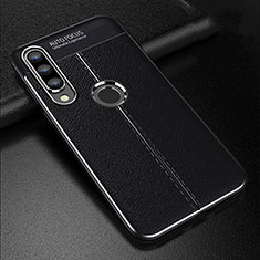 Silikon Hülle Handyhülle Gummi Schutzhülle Leder Tasche S02 für Huawei P30 Lite New Edition Schwarz