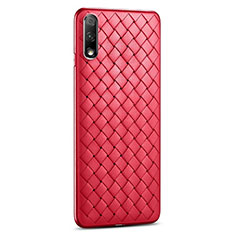 Silikon Hülle Handyhülle Gummi Schutzhülle Leder Tasche S03 für Huawei P Smart Z (2019) Rot