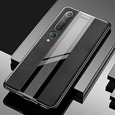 Silikon Hülle Handyhülle Gummi Schutzhülle Leder Tasche S03 für Xiaomi Mi 10 Schwarz