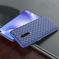 Silikon Hülle Handyhülle Gummi Schutzhülle Leder Tasche S03 für Xiaomi Poco X2 Blau