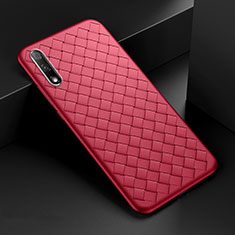 Silikon Hülle Handyhülle Gummi Schutzhülle Leder Tasche S04 für Huawei P Smart Z (2019) Rot