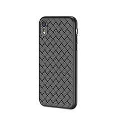 Silikon Hülle Handyhülle Gummi Schutzhülle Leder Tasche S05 für Apple iPhone XR Schwarz