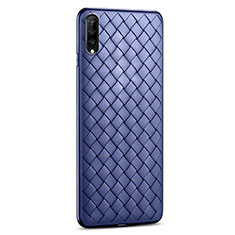 Silikon Hülle Handyhülle Gummi Schutzhülle Leder Tasche S06 für Huawei P Smart Pro (2019) Blau