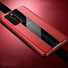 Silikon Hülle Handyhülle Gummi Schutzhülle Leder Tasche S06 für Huawei P40 Rot