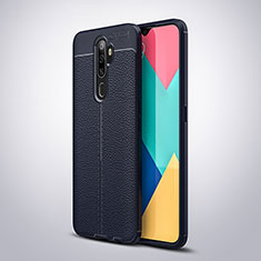 Silikon Hülle Handyhülle Gummi Schutzhülle Leder Tasche S08 für Oppo A11X Blau