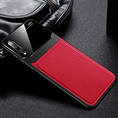 Silikon Hülle Handyhülle Gummi Schutzhülle Leder Tasche Z01 für Samsung Galaxy A70 Rot