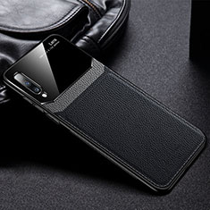 Silikon Hülle Handyhülle Gummi Schutzhülle Leder Tasche Z01 für Samsung Galaxy A70 Schwarz