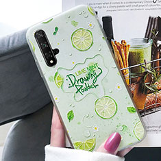 Silikon Hülle Handyhülle Gummi Schutzhülle Obst für Huawei Honor 20S Grün