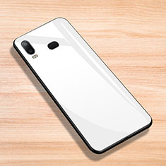 Silikon Hülle Handyhülle Gummi Schutzhülle Spiegel für Samsung Galaxy A6s Weiß