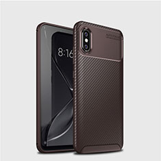 Silikon Hülle Handyhülle Gummi Schutzhülle Tasche Köper A01 für Xiaomi Mi 8 Braun