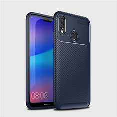 Silikon Hülle Handyhülle Gummi Schutzhülle Tasche Köper für Huawei Nova 3e Blau