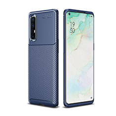 Silikon Hülle Handyhülle Gummi Schutzhülle Tasche Köper für Oppo Find X2 Neo Blau