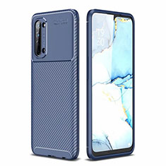 Silikon Hülle Handyhülle Gummi Schutzhülle Tasche Köper für Oppo Reno3 Blau