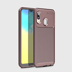 Silikon Hülle Handyhülle Gummi Schutzhülle Tasche Köper für Samsung Galaxy A20e Braun