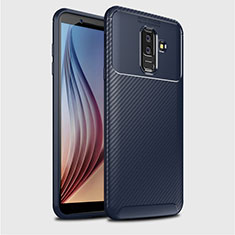 Silikon Hülle Handyhülle Gummi Schutzhülle Tasche Köper für Samsung Galaxy A6 Plus (2018) Blau