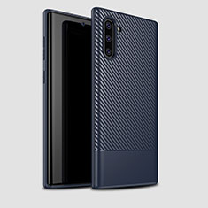 Silikon Hülle Handyhülle Gummi Schutzhülle Tasche Köper für Samsung Galaxy Note 10 5G Blau