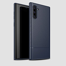 Silikon Hülle Handyhülle Gummi Schutzhülle Tasche Köper für Samsung Galaxy Note 10 Blau