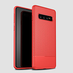 Silikon Hülle Handyhülle Gummi Schutzhülle Tasche Köper für Samsung Galaxy S10 5G Rot