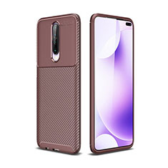 Silikon Hülle Handyhülle Gummi Schutzhülle Tasche Köper für Xiaomi Redmi K30 4G Braun