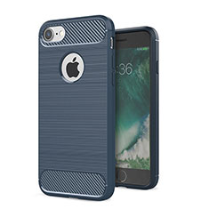 Silikon Hülle Handyhülle Gummi Schutzhülle Tasche Köper S01 für Apple iPhone 7 Blau