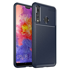 Silikon Hülle Handyhülle Gummi Schutzhülle Tasche Köper S01 für Huawei Nova 4e Blau