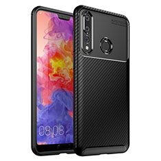 Silikon Hülle Handyhülle Gummi Schutzhülle Tasche Köper S01 für Huawei Nova 4e Schwarz