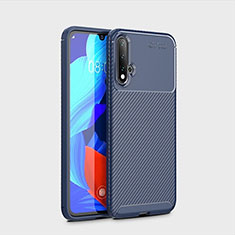 Silikon Hülle Handyhülle Gummi Schutzhülle Tasche Köper S01 für Huawei Nova 5 Blau