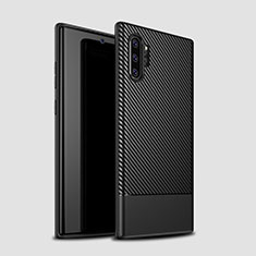 Silikon Hülle Handyhülle Gummi Schutzhülle Tasche Köper S01 für Samsung Galaxy Note 10 Plus 5G Schwarz