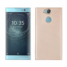 Silikon Hülle Handyhülle Gummi Schutzhülle Tasche Köper S01 für Sony Xperia XA2 Gold