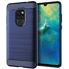 Silikon Hülle Handyhülle Gummi Schutzhülle Tasche Köper S02 für Huawei Mate 20 Blau