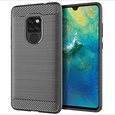 Silikon Hülle Handyhülle Gummi Schutzhülle Tasche Köper S02 für Huawei Mate 20 Grau