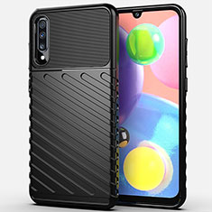 Silikon Hülle Handyhülle Gummi Schutzhülle Tasche Köper Y01 für Samsung Galaxy A90 5G Schwarz