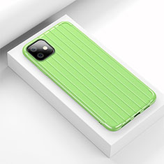 Silikon Hülle Handyhülle Gummi Schutzhülle Tasche Line C01 für Apple iPhone 11 Grün
