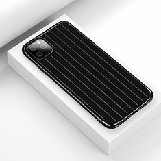 Silikon Hülle Handyhülle Gummi Schutzhülle Tasche Line C01 für Apple iPhone 11 Pro Max Schwarz