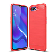 Silikon Hülle Handyhülle Gummi Schutzhülle Tasche Line C01 für Oppo R15X Rot