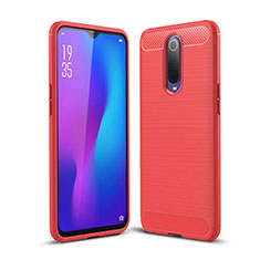 Silikon Hülle Handyhülle Gummi Schutzhülle Tasche Line C01 für Oppo R17 Pro Rot