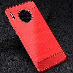 Silikon Hülle Handyhülle Gummi Schutzhülle Tasche Line C02 für Huawei Mate 30 Rot